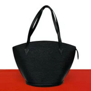 Louis Vuitton Saint Jacques Shopping Epi Leather Hobo Shoulder Bag Noir Black